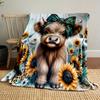 Ultra Soft Puppy Dog Sunflower Print Throw Blanket Leopard Safari Pet Decor Cozy Plush Throw for Nursery Living Room Home Gift