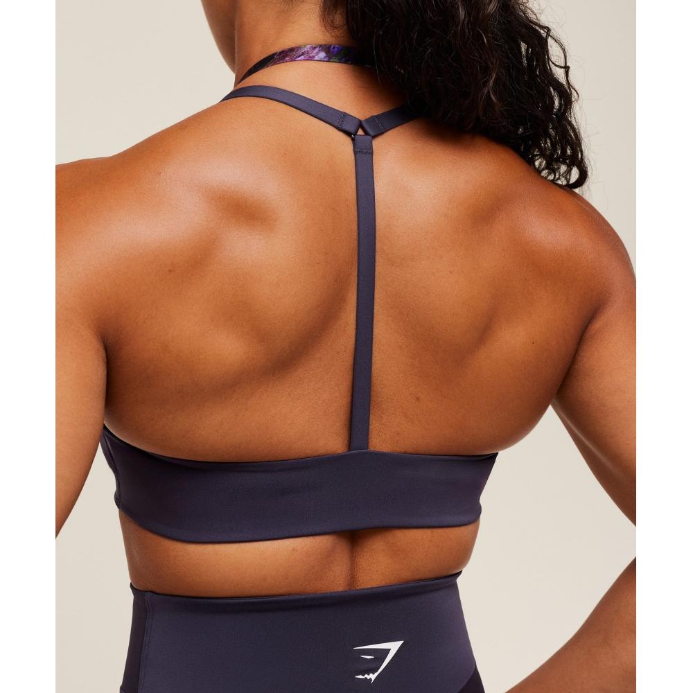 Gymshark Reps T Back sporTs Bra midnighT Purple Morning Blue B3b3d Pcgh