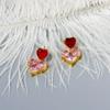 French Design Sweet Love Zircon Earrings High-End Stud Earrings Women