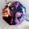 1 PC Automatic Folding Umbrella - Naruto Fire Determination Pattern Portable Foldable Design With 8 Ribs Christmas Birthday Gifts