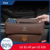 DKS1 Hot 2025 Car Seat Gap Organizer Leather Storage Box Interior Accessories For Mercedes Benz W203 W204 W205 W210 W211 W212 CLA CLK