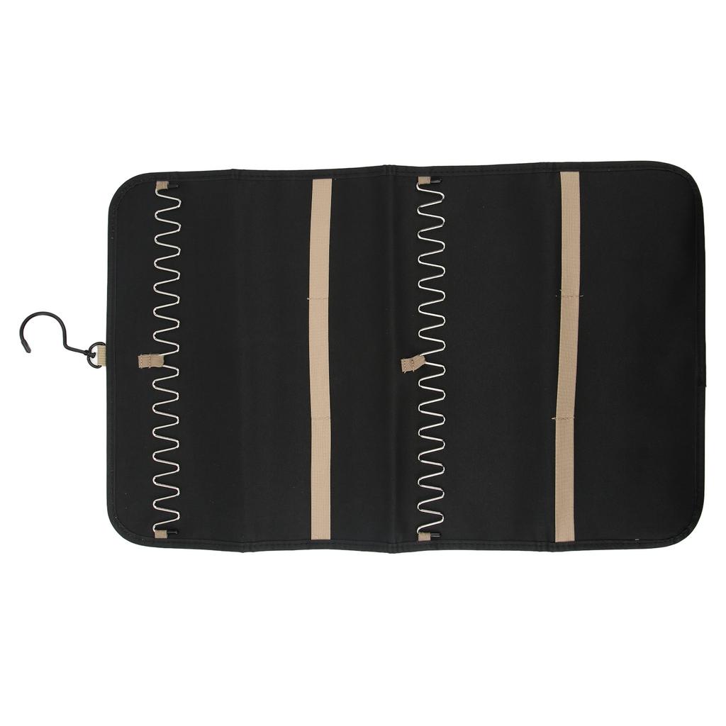 Reise Schmuck Organizer Faltbare Nylon Reise Schmuck Aufbewahrungstasche für Halskette Ohrringe Ringe Schwarz