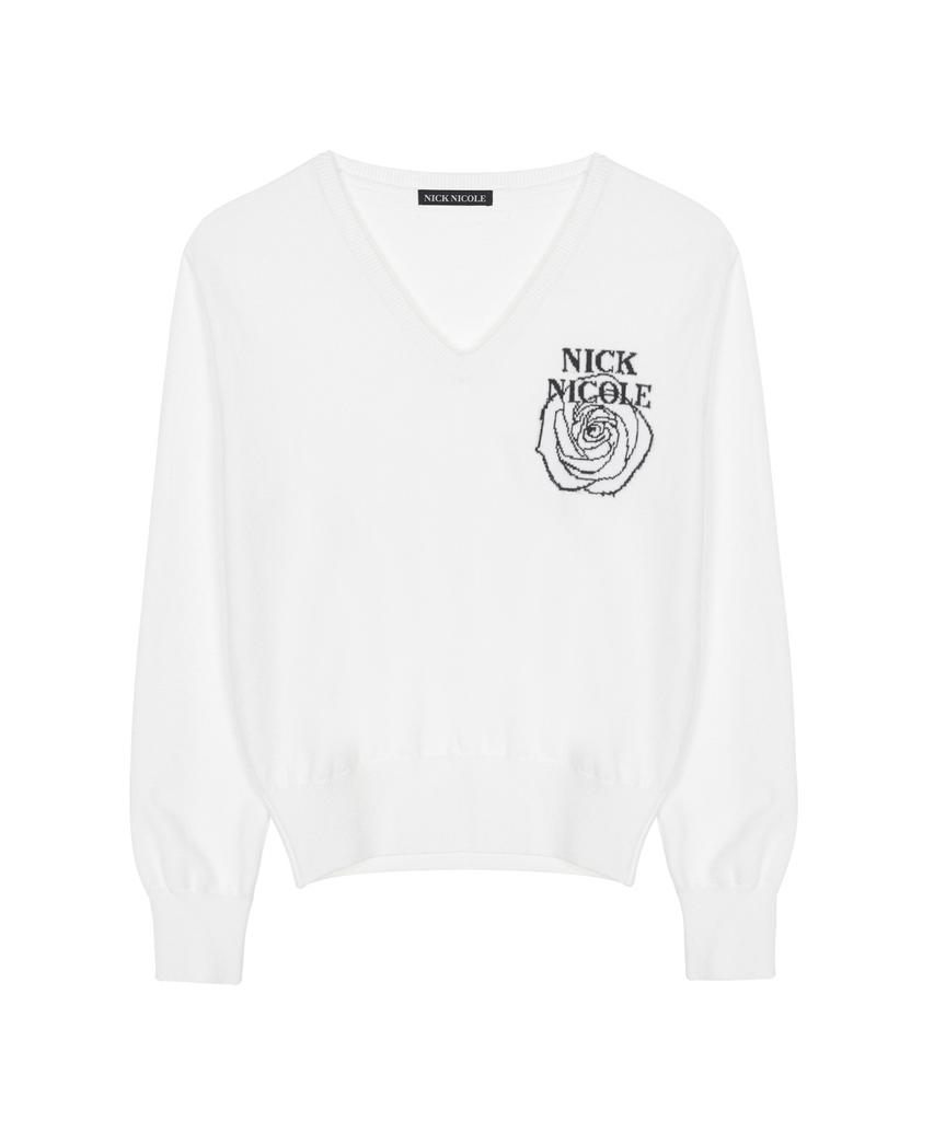 Nigaennikol Nicole Mini Rose Jaquard Knit_Ivory