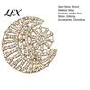 Decorative Alloy Jewelry Hollow Rhinestone Sun Moon Brooch, Metal Lapel Pin for Brooches Men Women, Accessories Clothing Scarf Hat Decoration Brooch