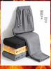 Men's Fleece-Lined Winter Sweatpants with Two-Way Zipper
