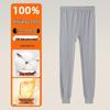 2025 Autumn/Winter Men's Cotton Antibacterial Base Layer Trousers - Mid-Aged Plus Size Warm Pants