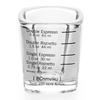2pcs Espresso Coffee Ounce Roasting Measuring Cup Glass 60ML Square Thickened Ounce Graduated Concentrated Simple Heat-resistant