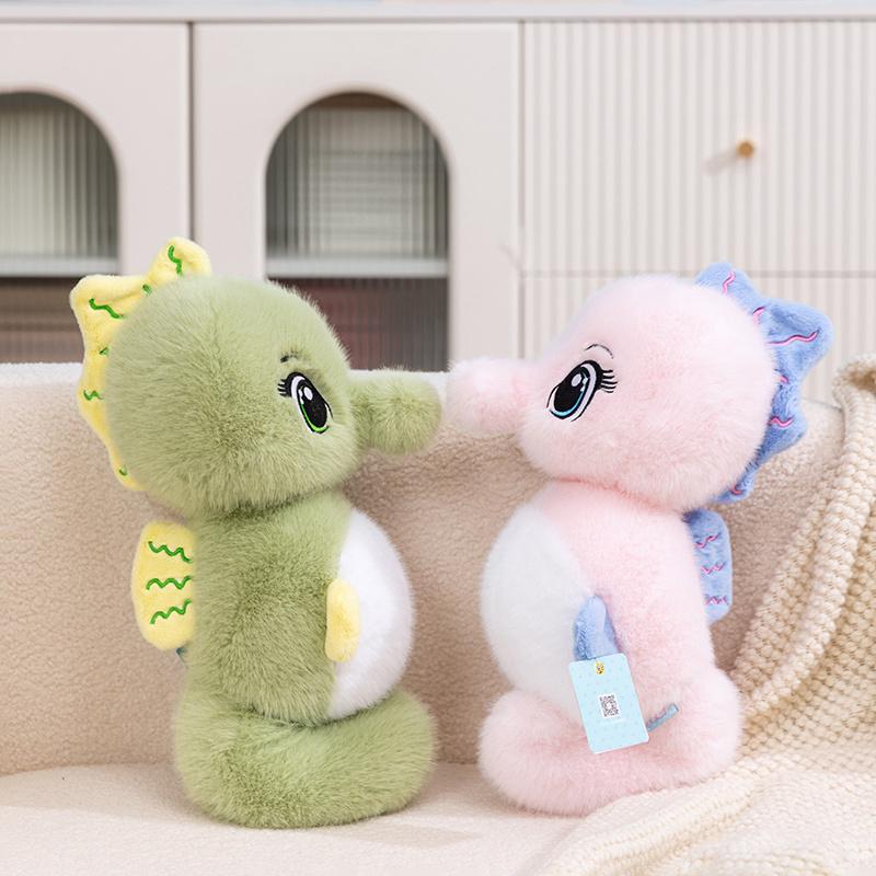 304055cm Cartoon Seepferdchen Stofftier Kissen Paar Grün Rosa Seepferdchen Stofftier Heimdekoration Geschenk Für Kinder