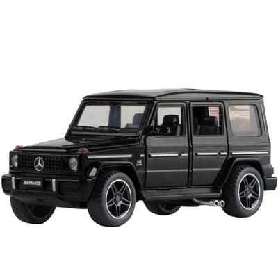 Benz G63 SUV-Modell aus Legierung im Maßstab 1/32, Druckguss-Metall-Geländewagen, Automodell, hochsimulierter Sound und Licht, Kinderspielzeug, Geschenk