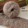 Hand-Knitted Colorful Mohair Scarf, Sweater, Hat – Seven-Color Fine Spinning Yarn