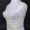 Women's Rhinestone Beaded Corset Bustier Top Party Glitter Corset Top Bra Tank Top