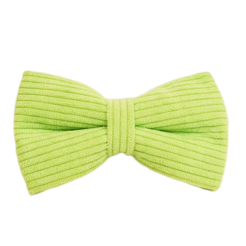 Green Velvet Corduroy Dog Collar & Leash Set XS