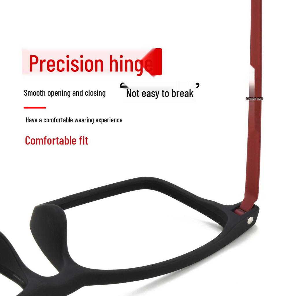 Ultra-Light Pure Titanium Elastic Eyeglass Frame for Men, Full Frame, Large Face, Comfortable Myopia Glasses