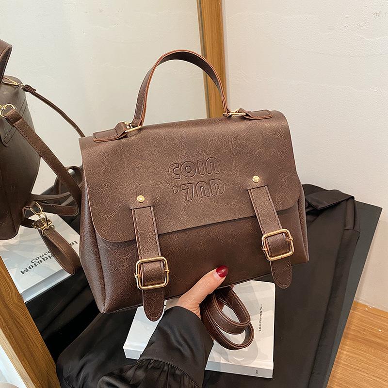 

Зимний рюкзак для колледжа для женщин 2025 года, новый модный универсальный рюкзак в стиле ретро