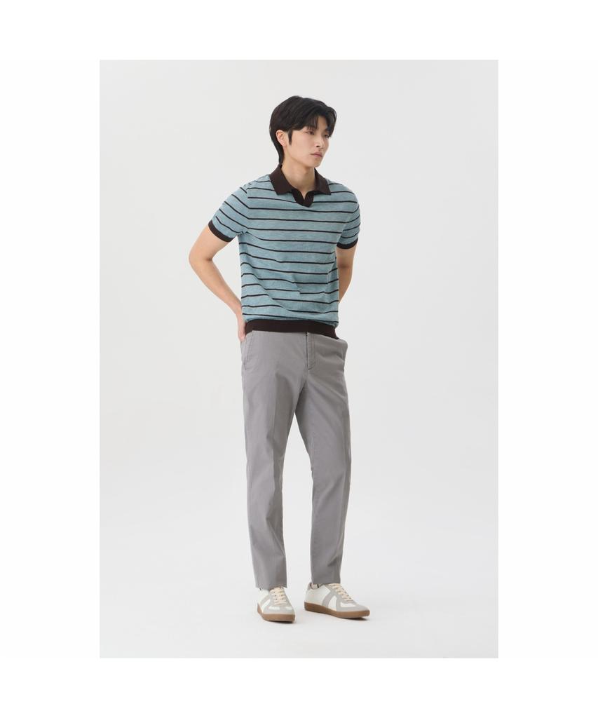BRENTWOOD [Selection] Washable Line Contrast Polo Neck Sweater Brwam26821Mix