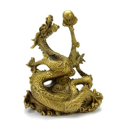 Vzestupný oblak drak Feng Shui Hodně štěstí Figurka draka Objekt Mosaz Bronzový Drak Divine Beast Propagace Finanční Amulet štěstí AM-AMZ-0039