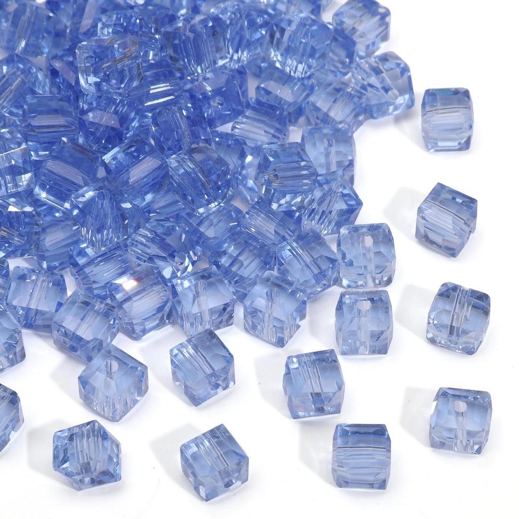 10-20Pcs Glass Crystal Transparent Three-dimensional Square Beads for Jewelry Making DIY Bracelet Necklace