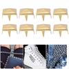 100 PCS 9MM Brass Copper Square Rivets Apparel Shoes Bag Accessories for Leather Decoration