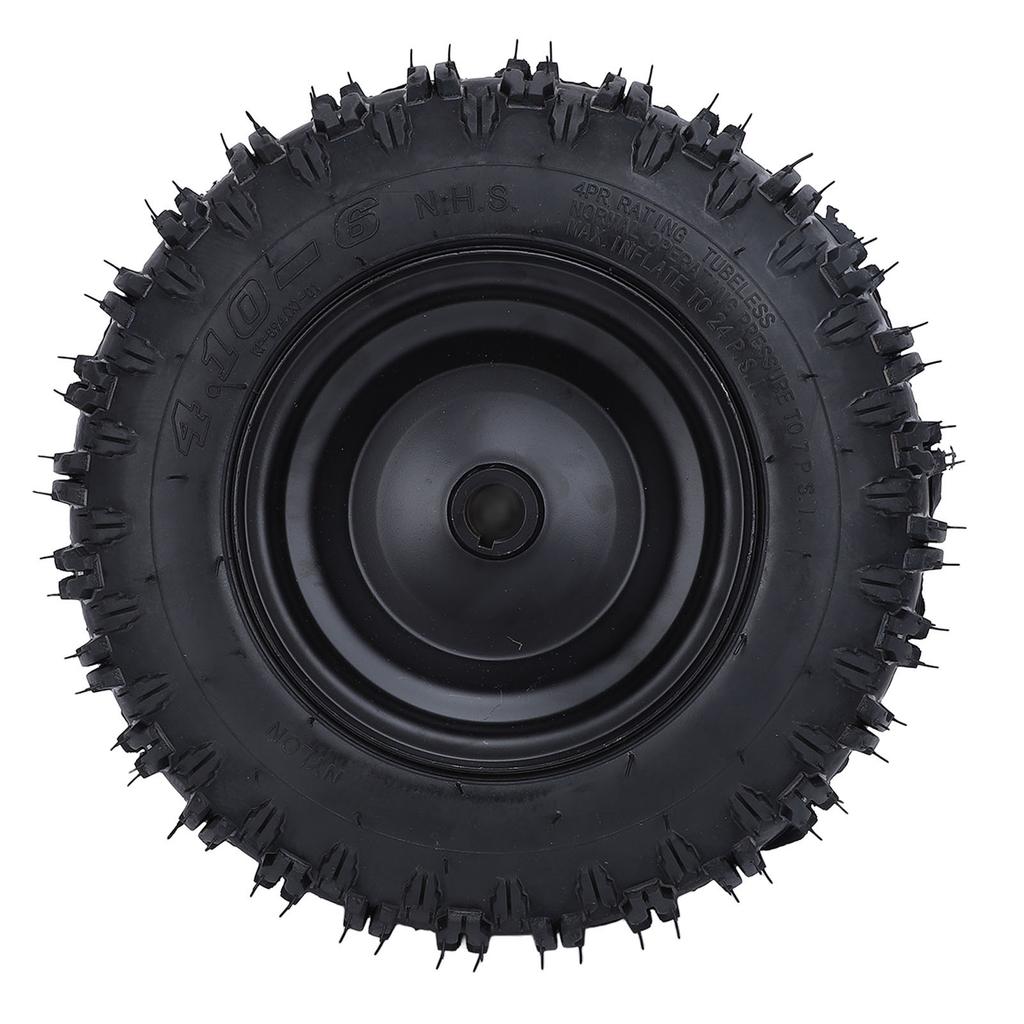 4.10‑6 Rear Wheel Tire with Anti Slip Surface Heavy Duty Rubber 19mm Bearing Bore for ATV Quad Mini Bike