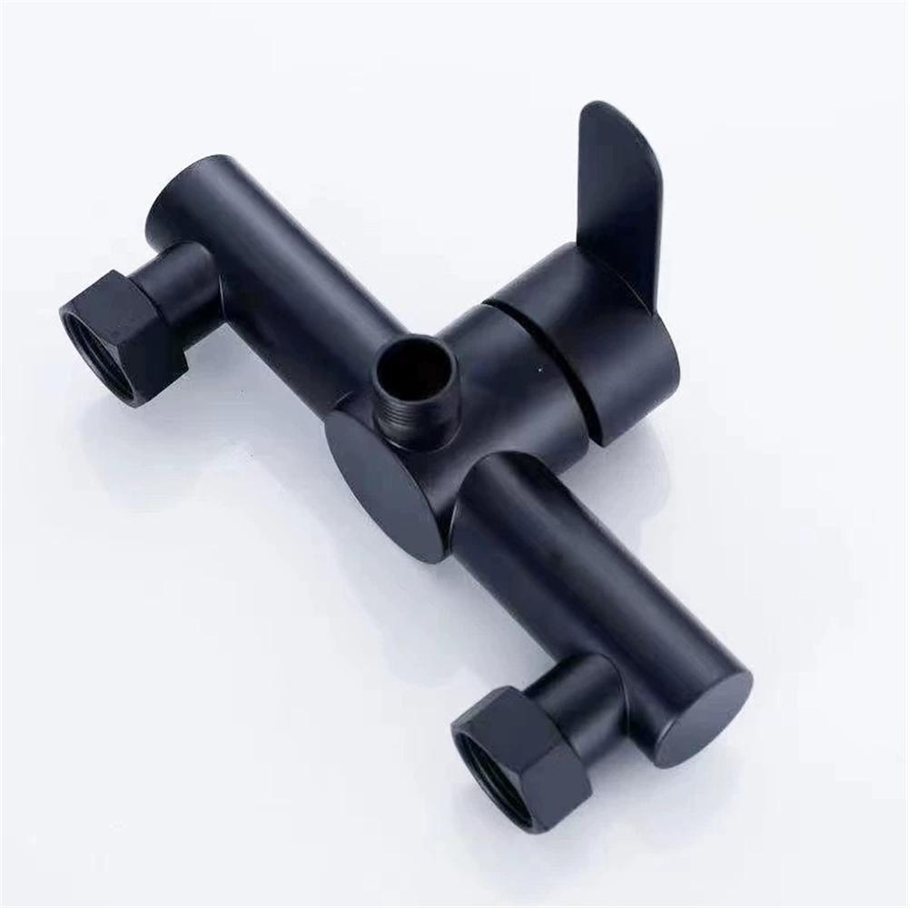 G1/2in Bathroom Shower Faucets 304 Stainless Steel Triple Bathtub Faucet Wall Mounted Hot and Cold Water Mixer Valve Nozzle Tap