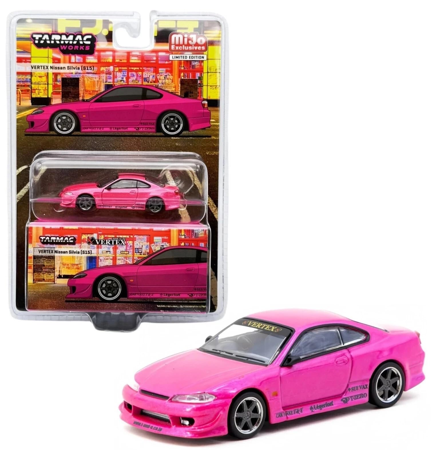 

Tarmac Works Vertex Nissan Silvia S15 Розовый металлик Tarmac Vertex Silvia MiJo Limited 1/64 [Параллельный импорт] розовый