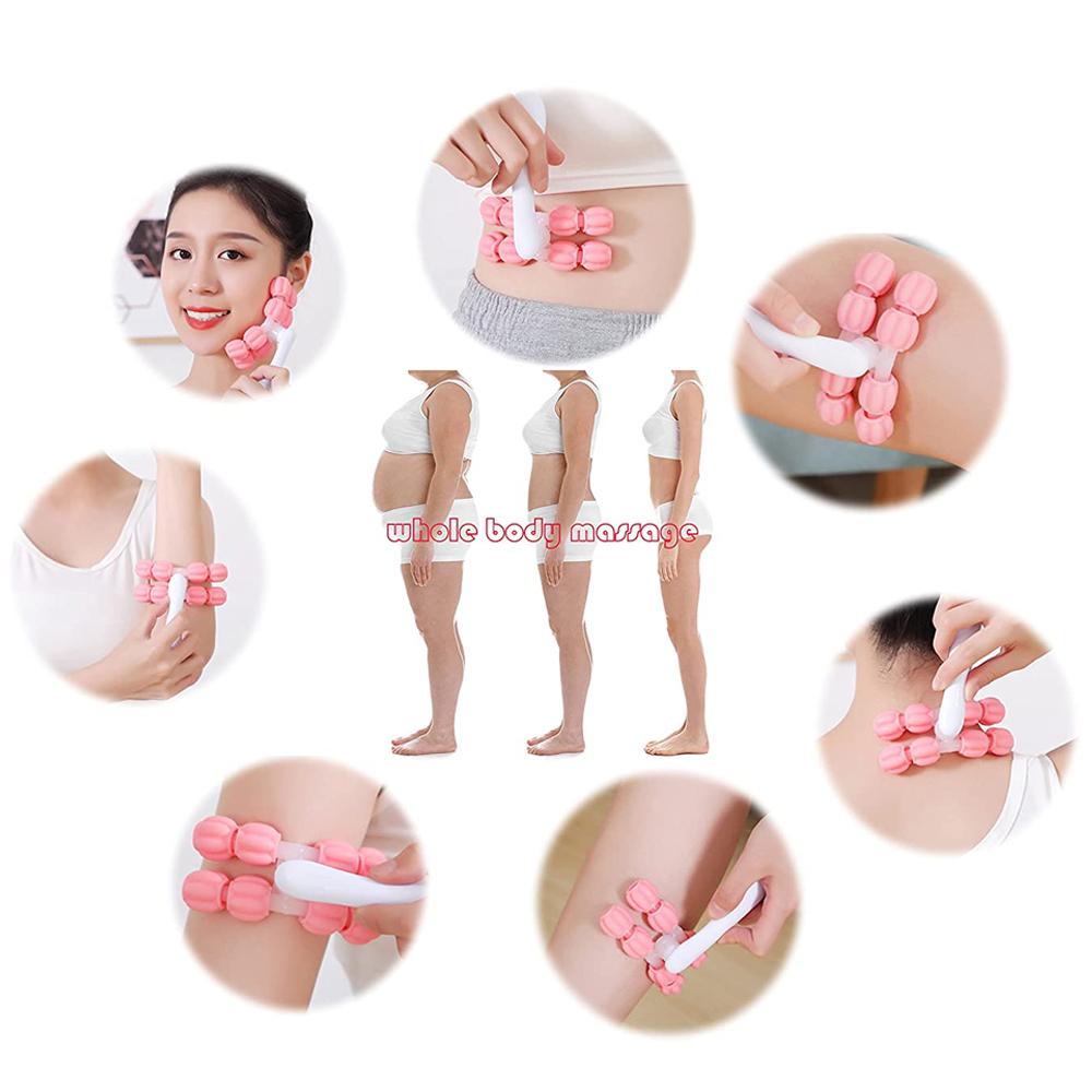 Durable And Safe 2Pcs Hand Held Massager Massager Roller For Hand Muscle Back Neck Foot Shoulder Leg Pain Relief Massage Tool Pink