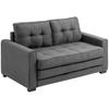Sleeper Sofa Folding Sofa 2-Seater Fabric Sofa Sofa Bed Sofa with Sleep Function Sofa Set Linen-Touch Rubberwood Gray 147.5 x 75 x 85 cm