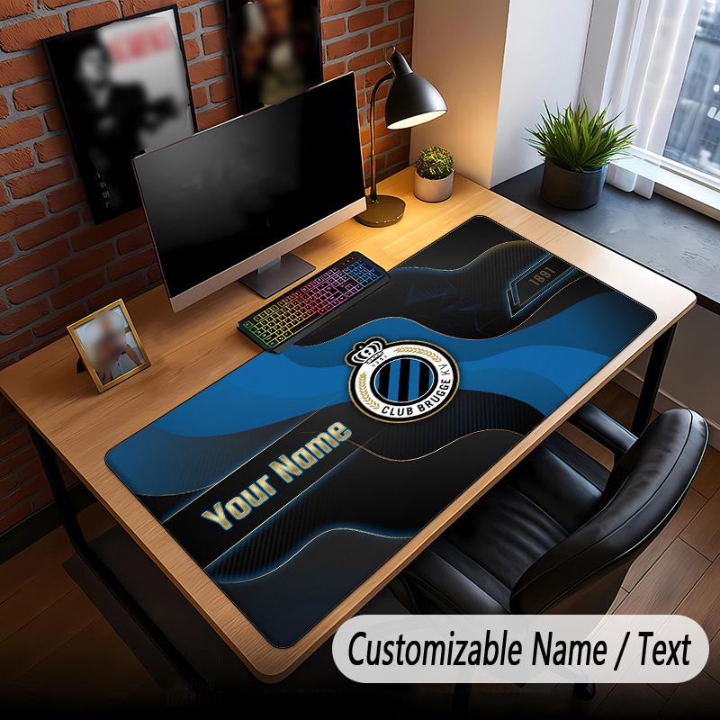 Large Mouse Pad Club Brugge FC Print Custom Name Text Desk Mat for Office Gaming