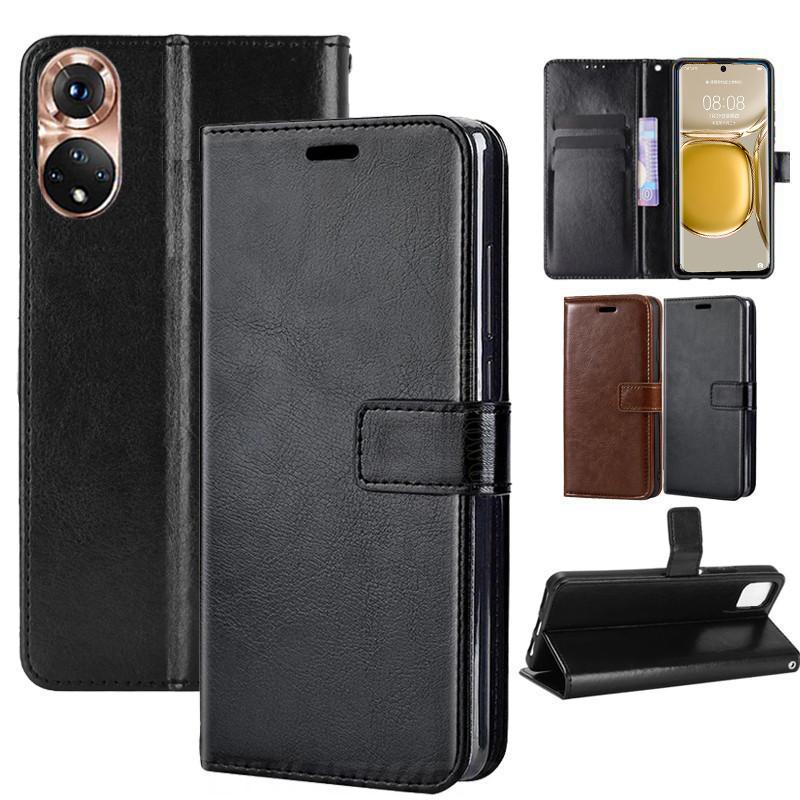 Anti-theft Leather Wallet Case For Huawei Honor 50 Pro 60 20 Pro Lite 30 Pro Plus 30S 20S 9X 10X P50 P40 P30 Lite Pro Flip Stand Phone Bags Cover