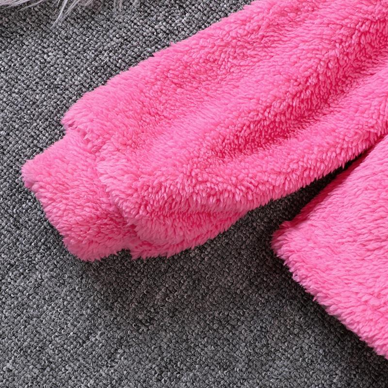 Dětský dívčí vyšívaný dopisní svetr Dětský teplý plyšový top s dlouhým rukávem