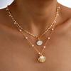 Ocean Vacation Starfish Shell Turtle Multi Charm Necklace Summer Conch Shell Women Collar Jewelry