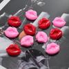 10pcs Valentine's Day Red Lips Resin Charms European Fashion Sexy Women Earring Necklace Pendant Accessory DIY For Jewelry Make