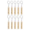 10 Stück Aluminiumlegierung Notfall Überlebenspfeife 120dB Lauter Lauter Ton Doppeltubenpfeife Hochfrequenzpfeife Camping