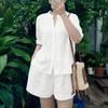 ZANZEA Women 3/4 Sleeve Blouse and Shorts Summer Two Piece Suit Sets