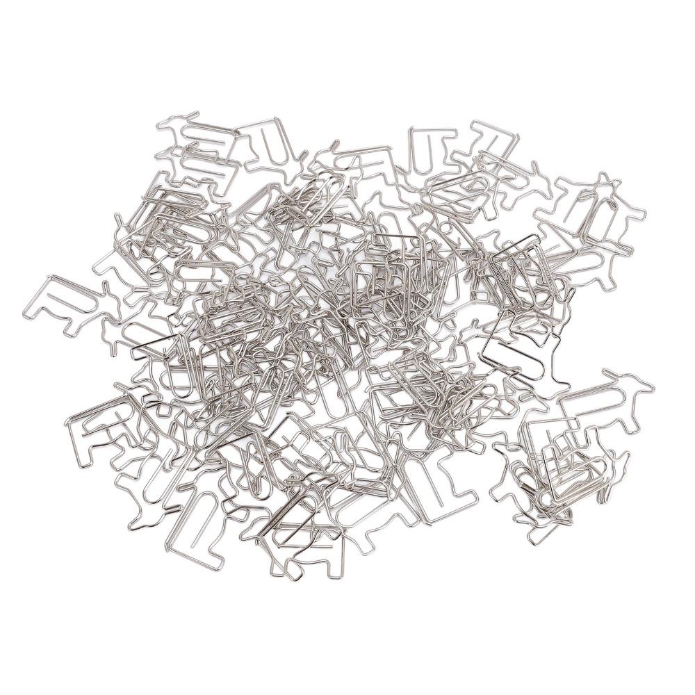 100PCS with Storage Box Cow Shaped Paper Clips Silver Cute Paper Clips  Scrapbook Making