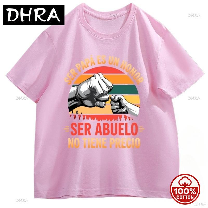 Ser Papa Es Un Honor Tshirts Spanish Grandfather T Shirt Retro Grandpa Tshirt Casual Soft Loose Cotton Short Sleeve Oneck Tees