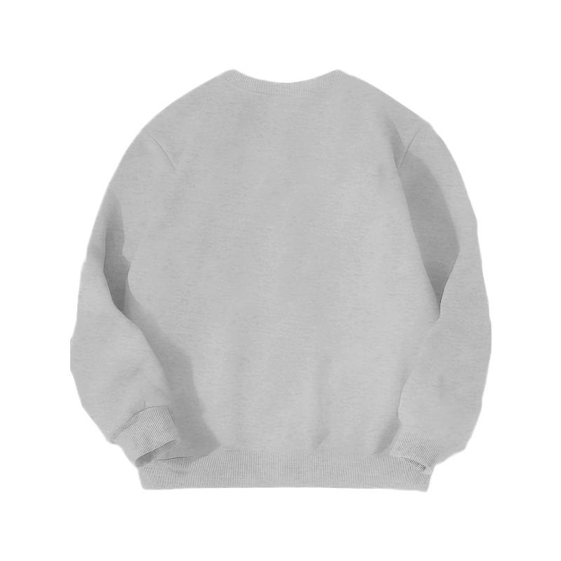 European Size Space Adventure Comfortable and Cute Kids' Crew Neck Sweatshirt with Astronaut and Planet Print - Casual Pullover Suitable for Autumn