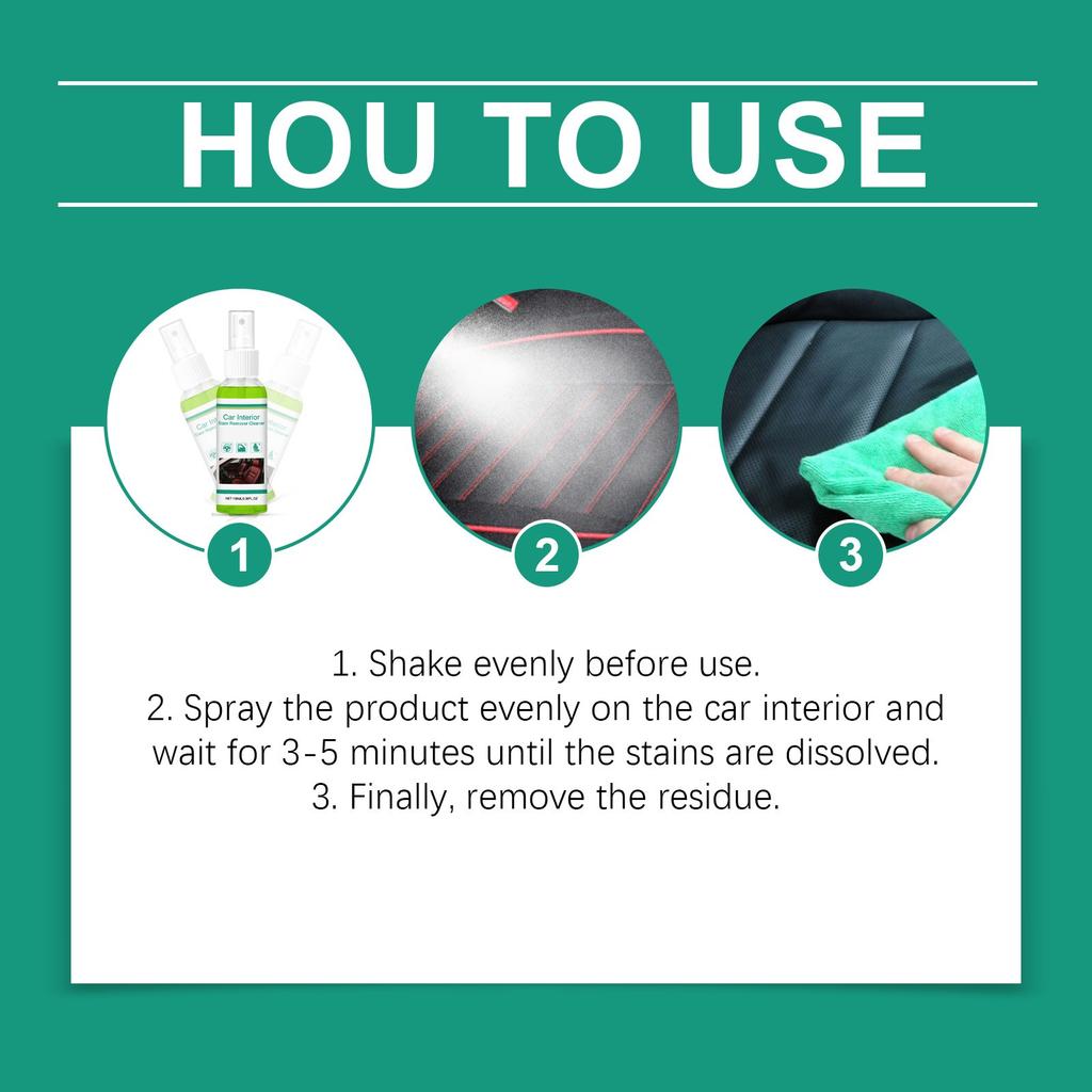 Car Interior Cleaner, Maintenance, Stain Removal, And Car Cleaning Agent 100ML