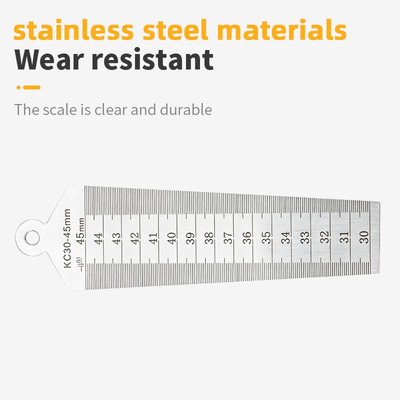 Taper Gauge Feeler 1-15mm Stainless Steel Gap Hole Measuring Tool Thickness Gauge Measuring Probes Aperture Measurement Tool