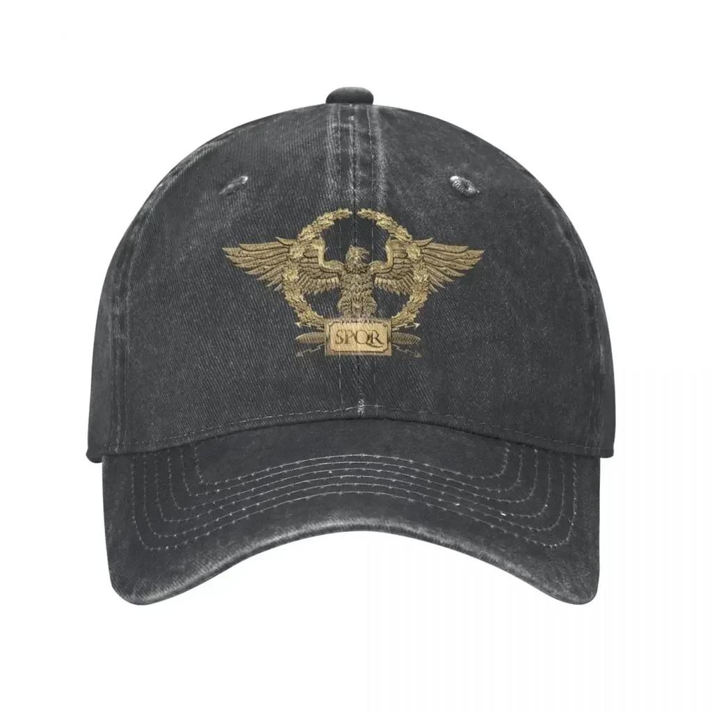 Gold SPQR Roman Washed Baseball Cap Imperial Eagle Aesthetic Trucker Hat Spring Couple Fishing Casual Snapback Cap