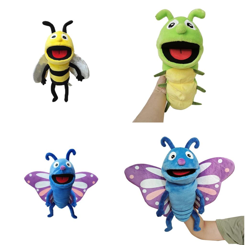 Insect Ventriloquist Puppet Plush Toy For Children's Storytelling Caterpillar Shape Soft And Huggable