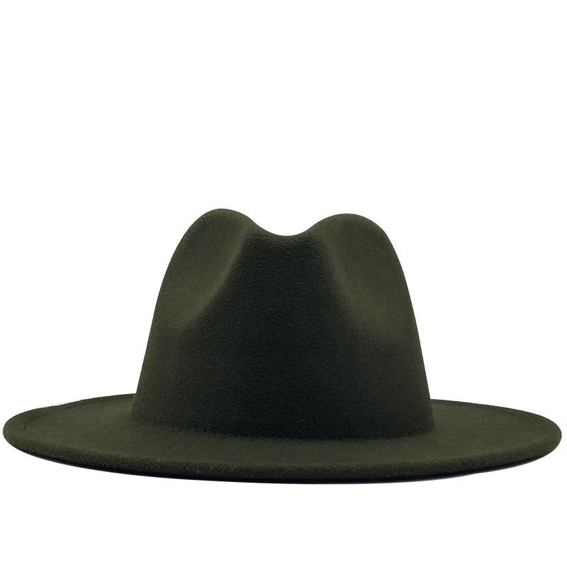 eBay autumn and winter new black woolen top hat European and American fashion jazz hat color
