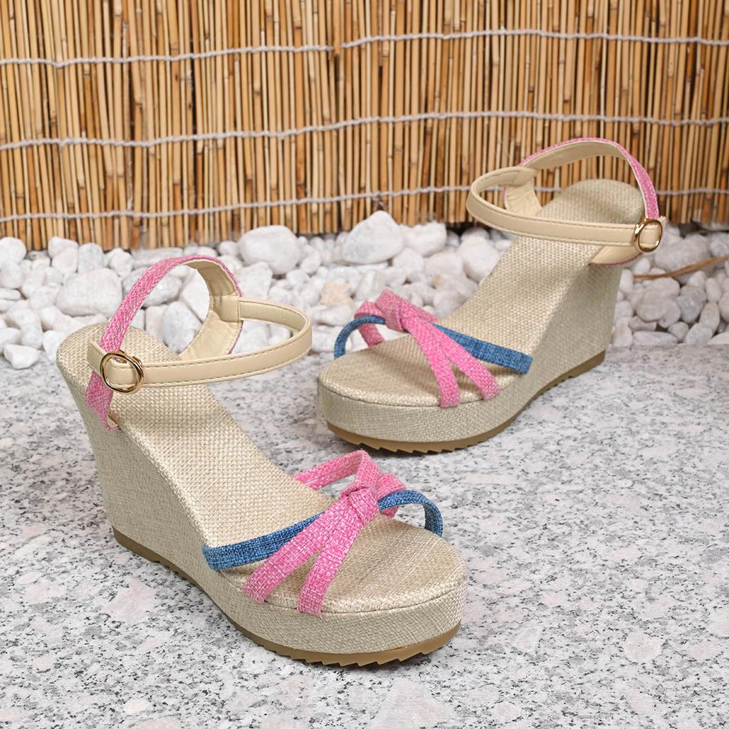 Fashion Casual Party Shoes High Heeled Sandals Women's Wedge Sandals Platform 2025 New Summer Shoes Fashion Heels Gladiator Sandal