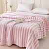 Soft Plush Throw Blanket With Ribbed Texture Warm Fleece Bed Bedroom Office Dorm Winter Use