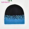 SOMALER Winter Hats for Women Warm Angora Wool Knitted Hat Fashion Sequin Beanie Hat Thick Long Rabbit Fur Hair  Skull Cap Bonnet