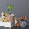 Dog Sculpture Flowerpot Decoration Puppy Figurine Plant Container Flower Basket for Gardens Yard Patios Office Home