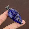 Sapphire Natural Gemstone Handmade Copper Wire Wrap Pendant 2.84" r8J48