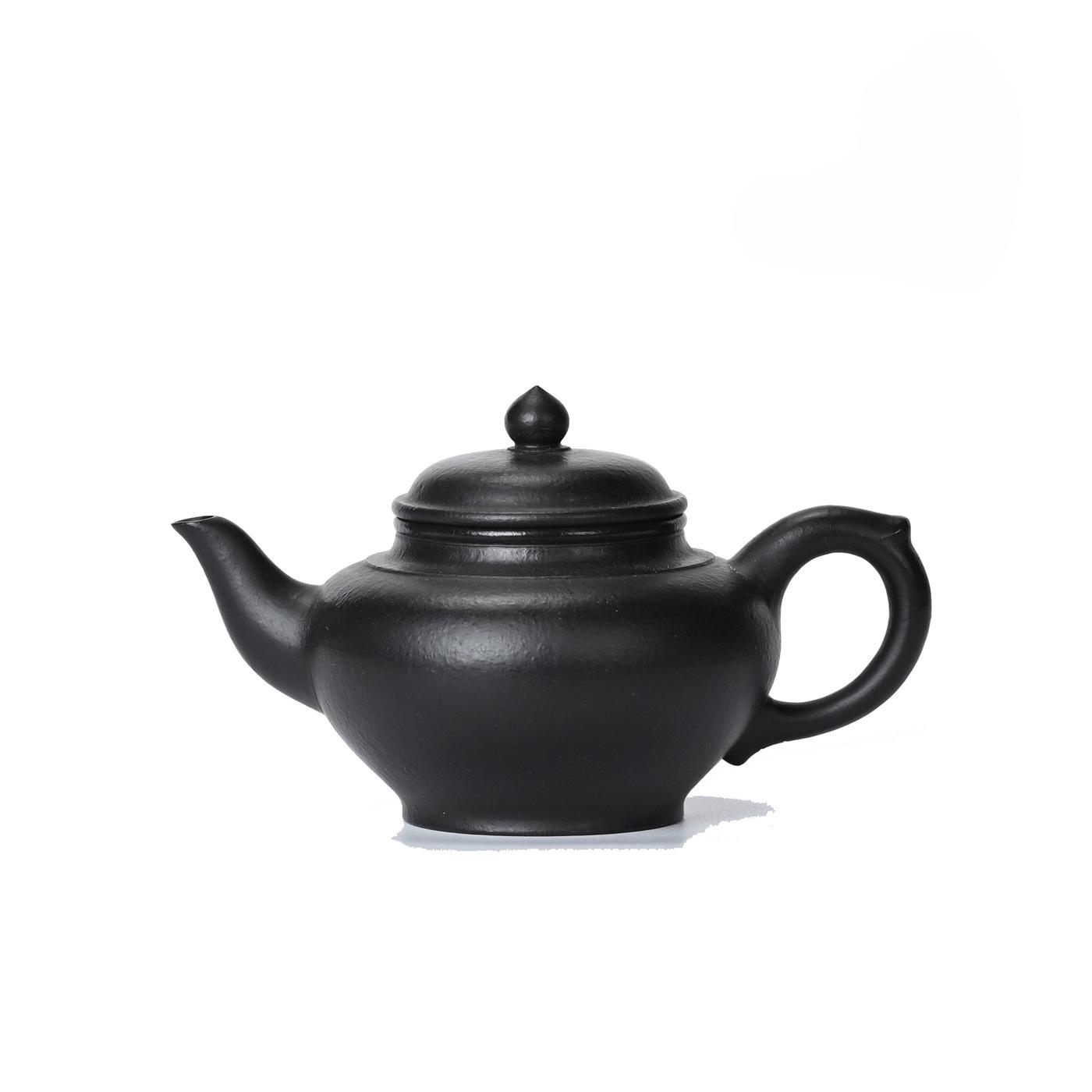 

150ml Exquisite Yixing Purple Clay Teapots Handmade Laughing Sakura Pot Raw Ore Black Zhu Mud Kettle Zisha Tea Set Ornaments