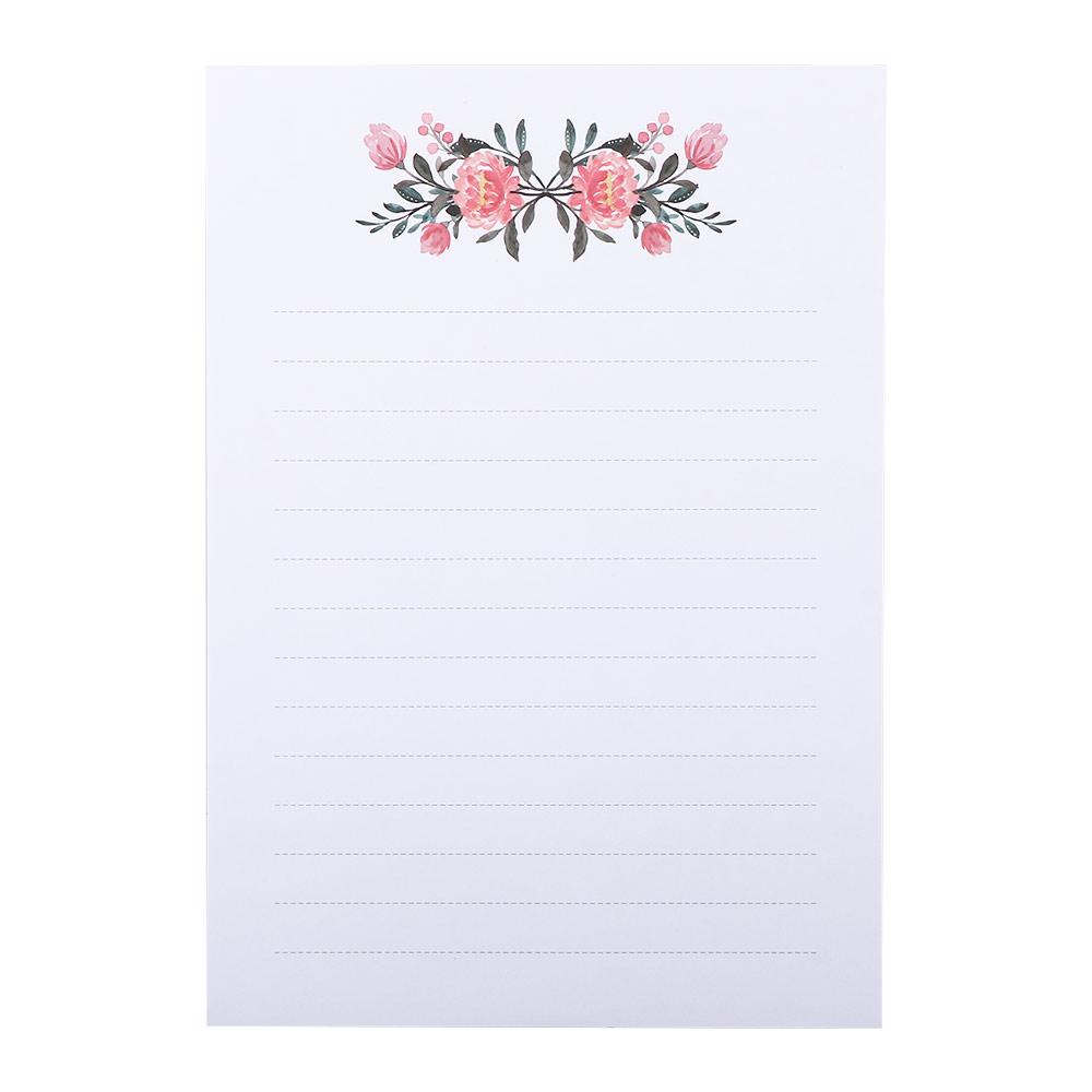 Wedding Birthday Party Letter Pad Flowers Envelope Writing Paper Greeting Card Letter Paper