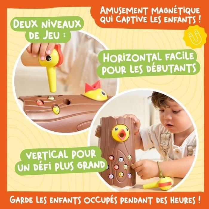 Jouet Magnétique - Nene Toys - Petit Pic-vert - Éducatif En Bois - 2 Ans - Motricité Fine